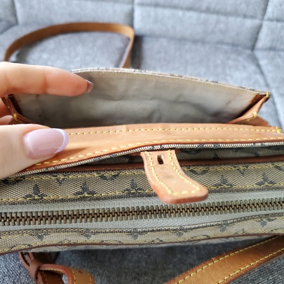 Authentic Louis Vuitton Juliette Mini Lin Crossbody Bag With Blue LV Monogram - Picture 11 of 14